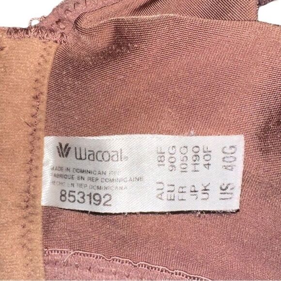 Wacoal- Basic Beauty Underwire Spacer T-shirt Bra in a mocha brown 85329,  40G - Picture 4 of 10